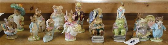 15 Beatrix Potter animals & Royal Albert box